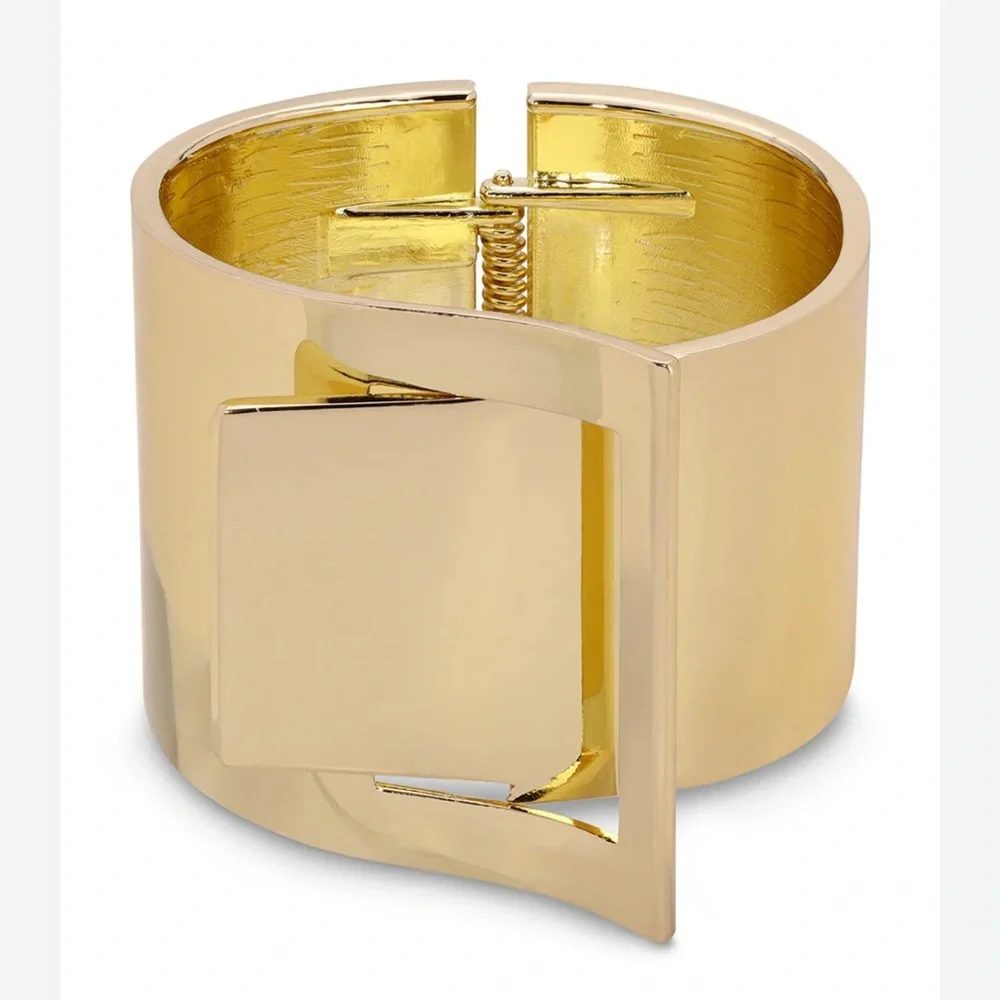 Eye Candy Gold Geometric Cuff Bracelet